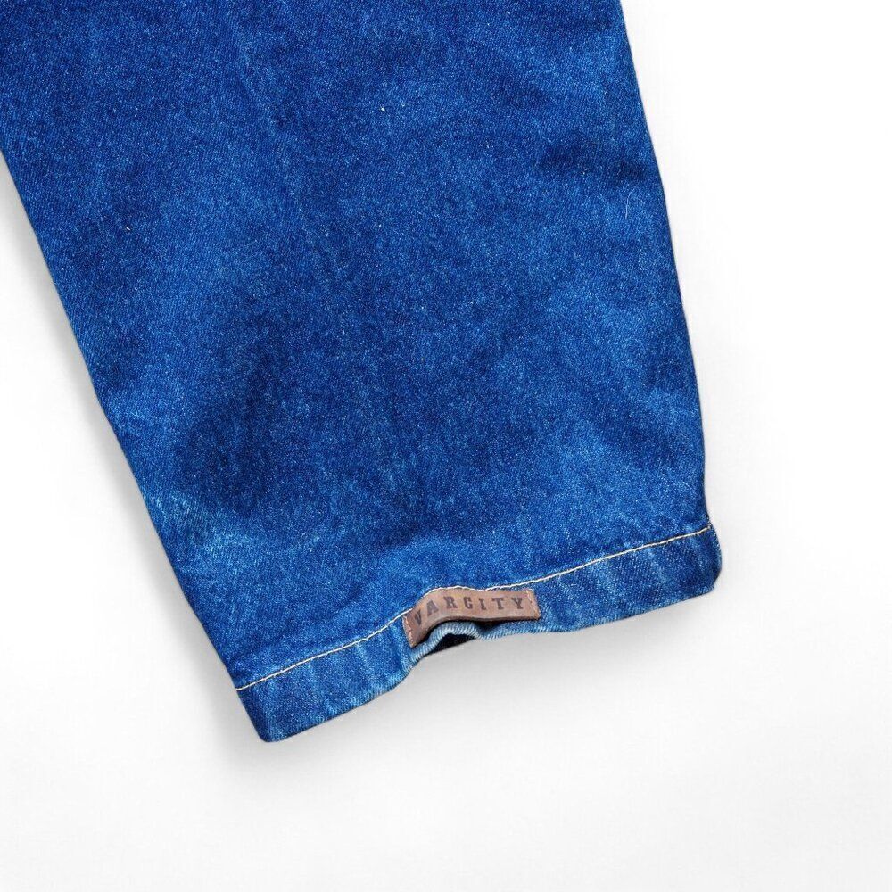 Varcity Vintage 90s Y2K Cargo Heavy Denim Hip Hop / Skate Baggy Jeans Men's 32 - Picture 13 of 14